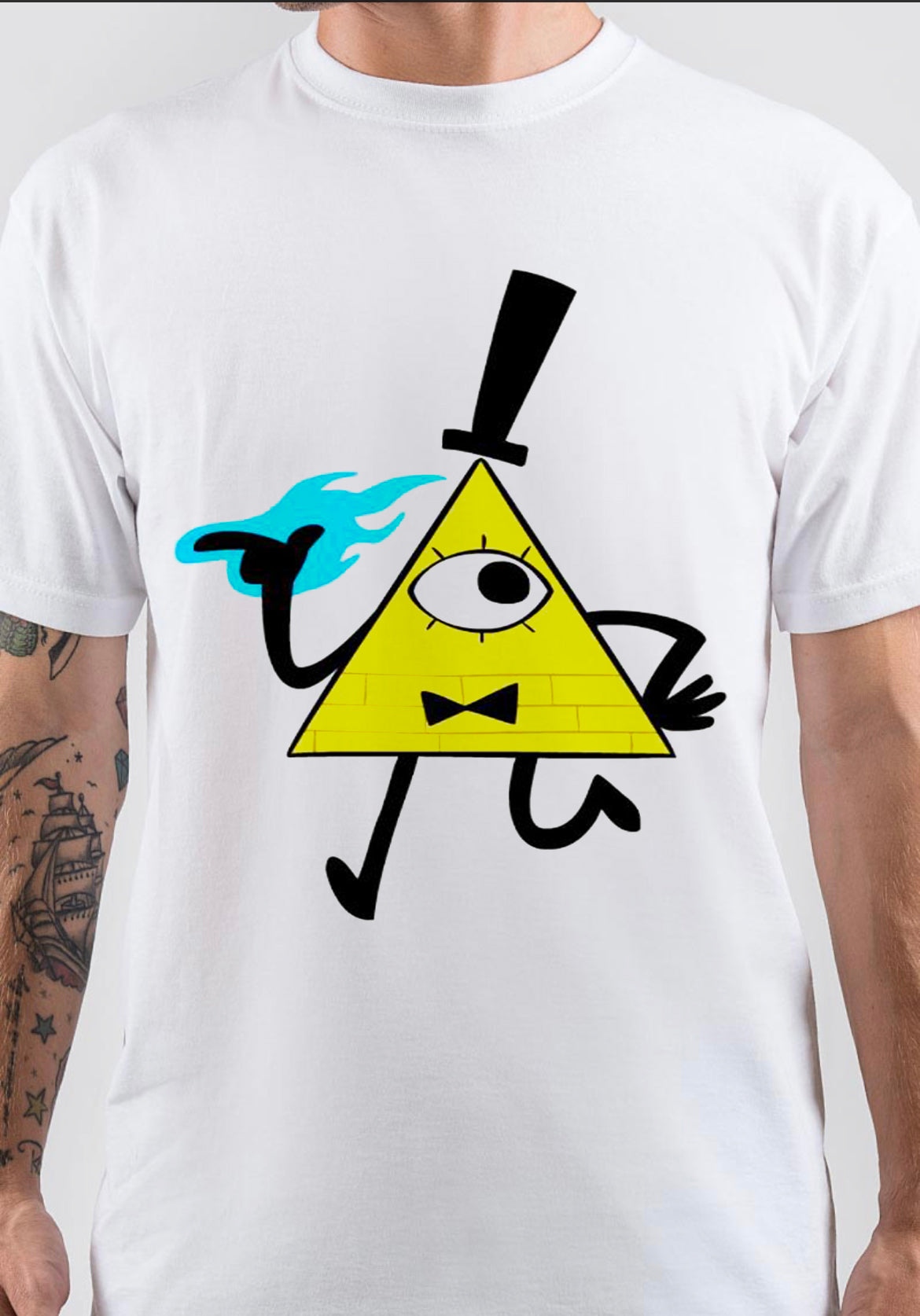 Bill Cipher T-Shirt, Retro Graphic Tee for Print on Demand Fans