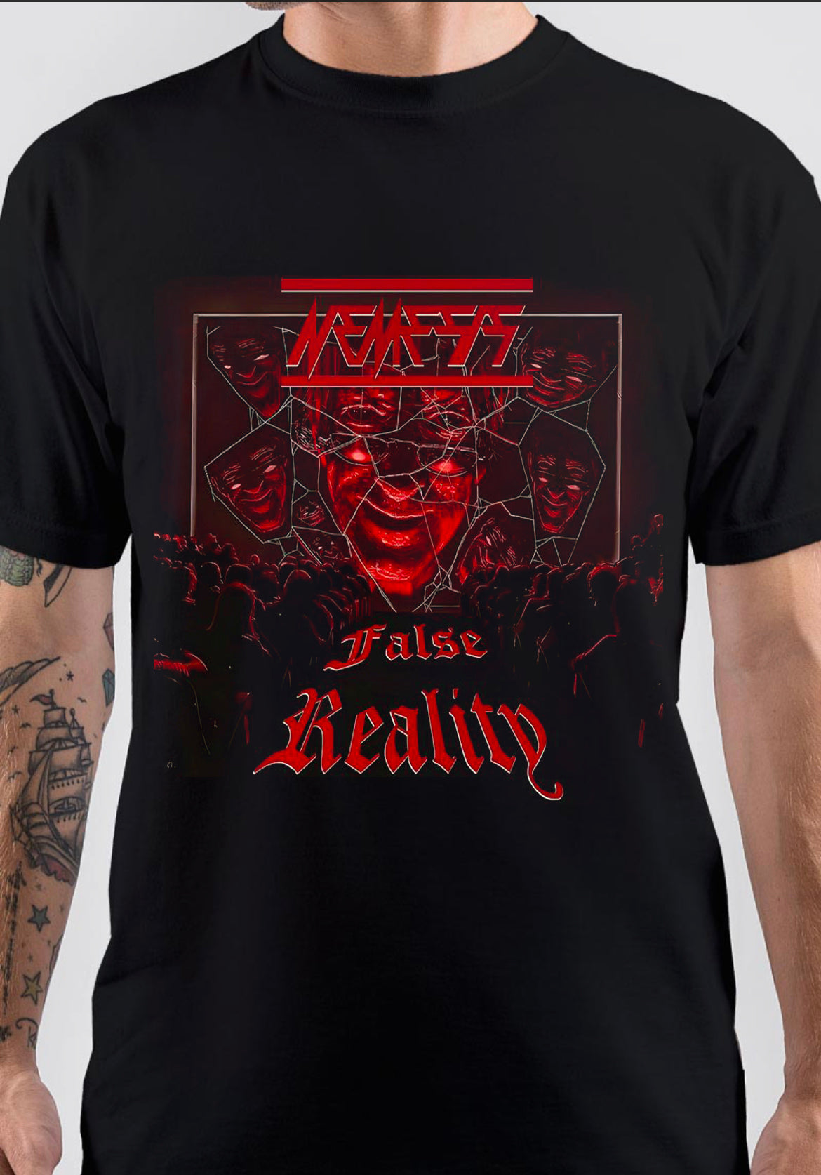 False Reality T-Shirt, Y2K Inspired Graphic Tee for Streetwear Fans