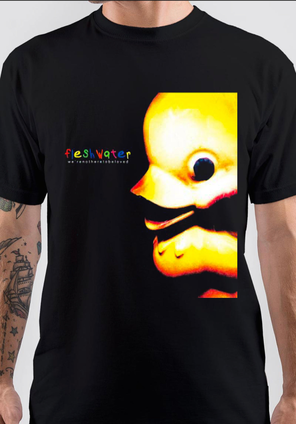 Fleshwater T-Shirt, Retro Graphic Tee for Print on Demand Fans