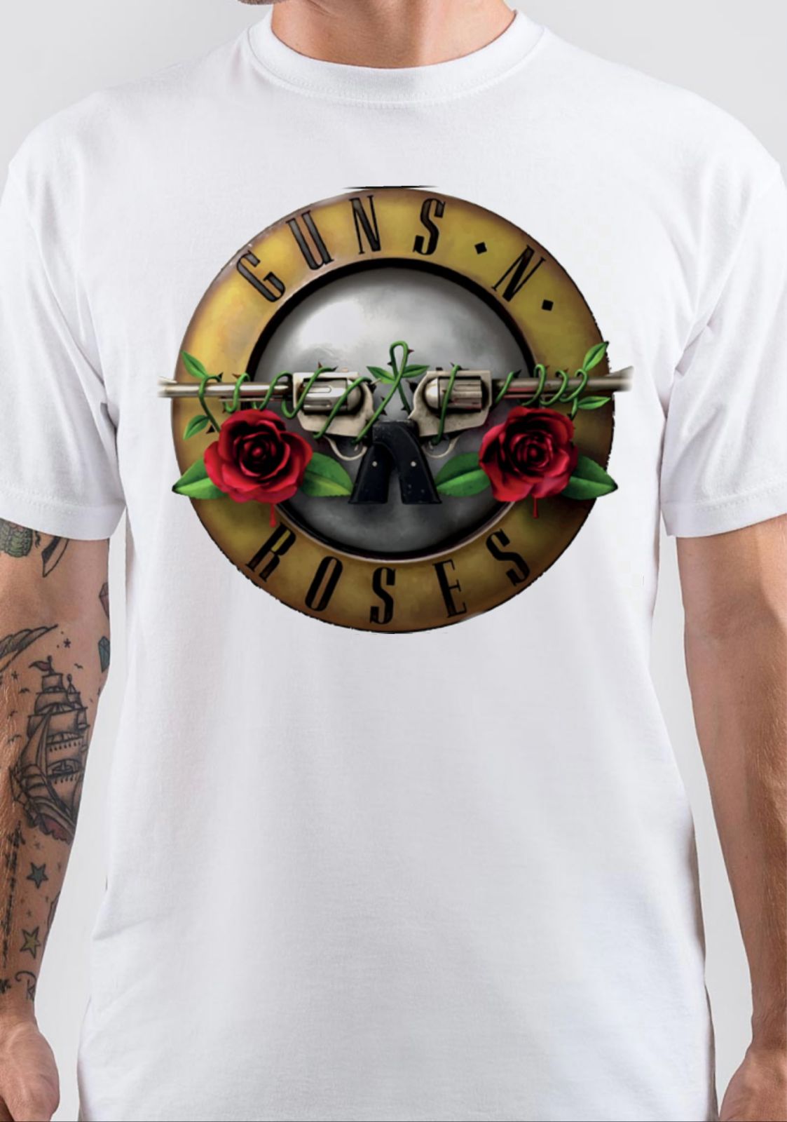 Guns N Roses T-Shirt, Retro Graphic Tee for Print on Demand Fans