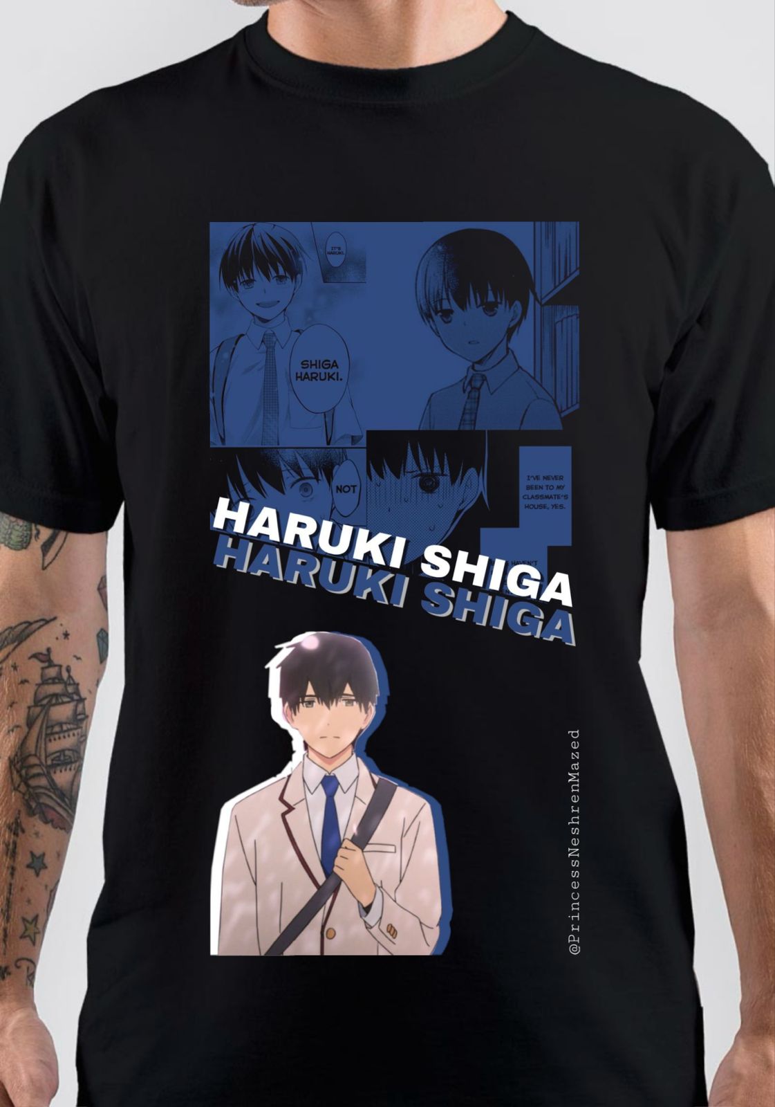 Haruki Shiga T-Shirt, Vintage POD Graphic Tee for Streetwear Fans