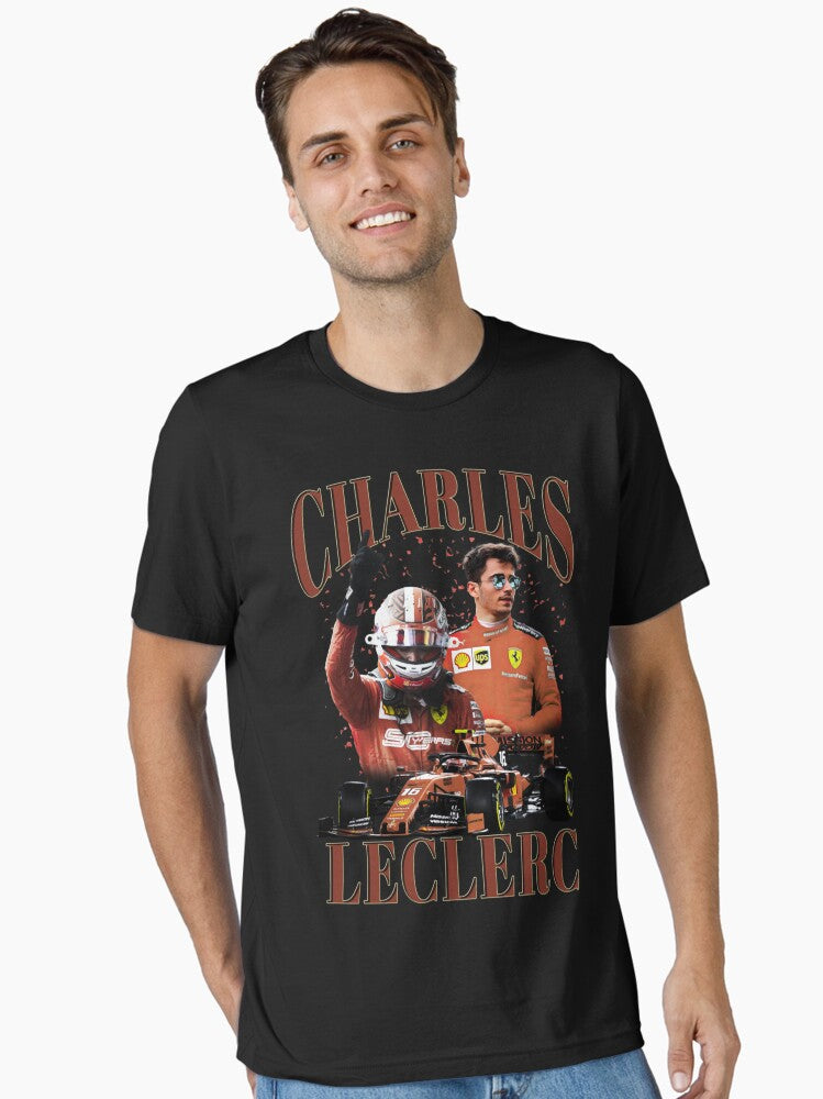Charles Leclerc T-Shirt, Retro Graphic Tee for Print on Demand Fans