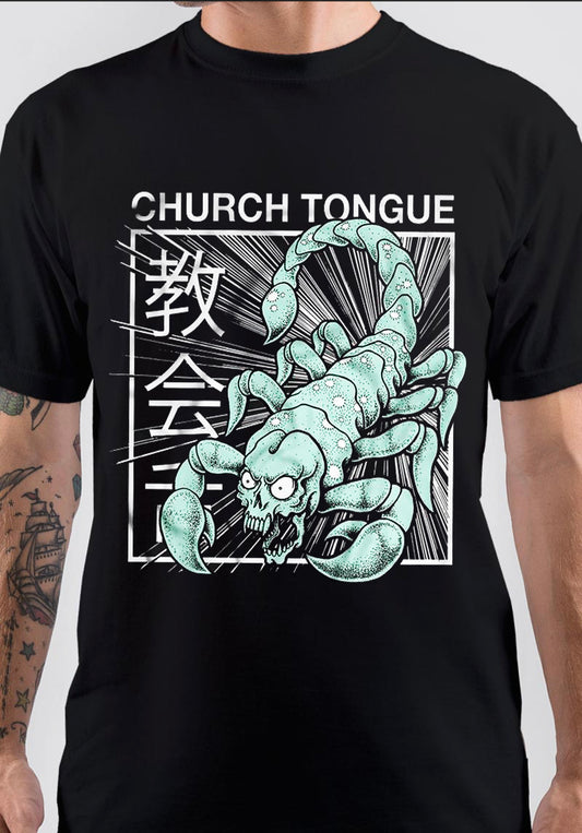 Church Tongue T-Shirt, Vintage POD Graphic Tee for Streetwear Fans