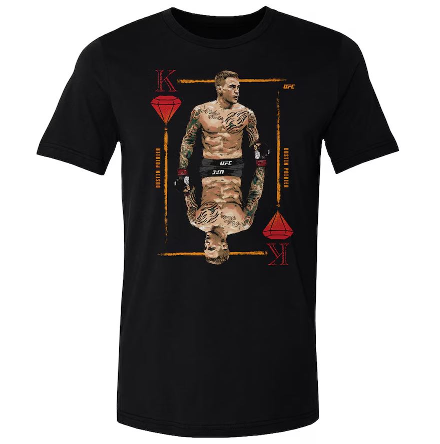 Dustin Poirier T-Shirt, Retro Graphic Tee for Print on Demand Fans