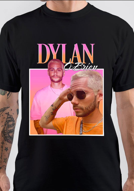 Dylan Obrien T-Shirt, Retro Graphic Tee for Print on Demand Fans