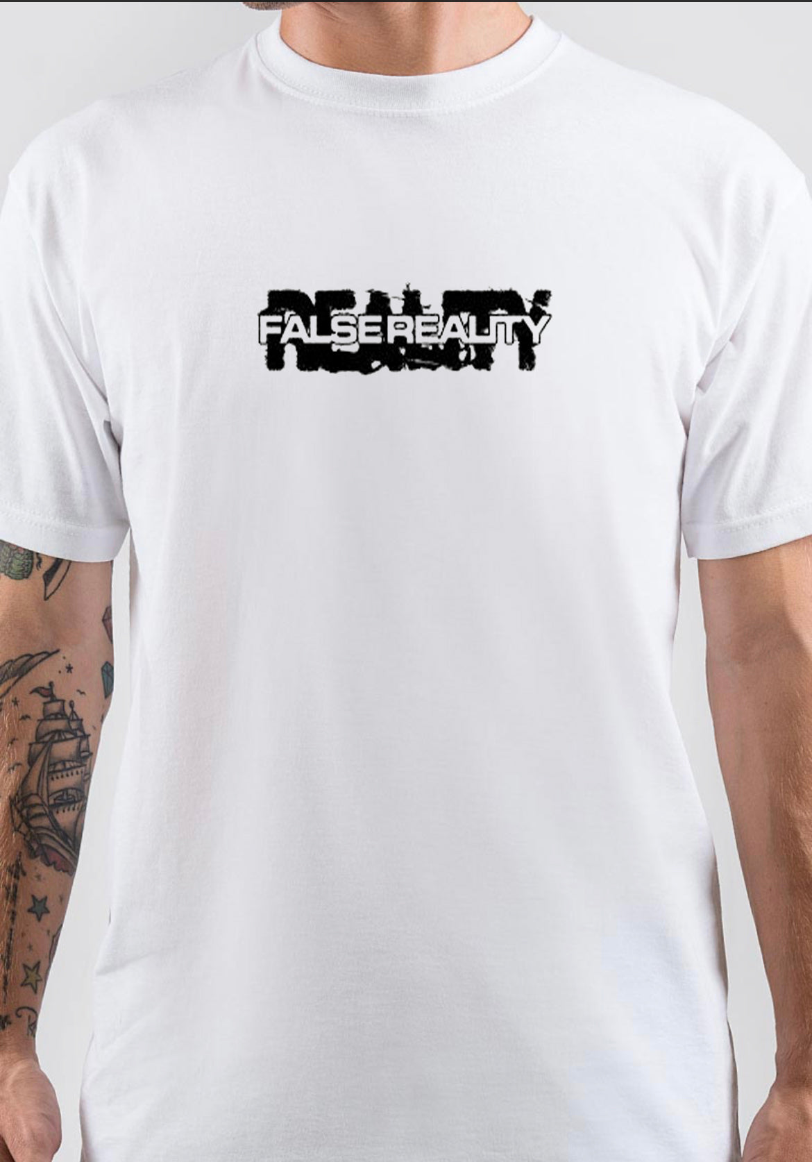 False Reality T-Shirt, Retro Graphic Tee for Print on Demand Fans