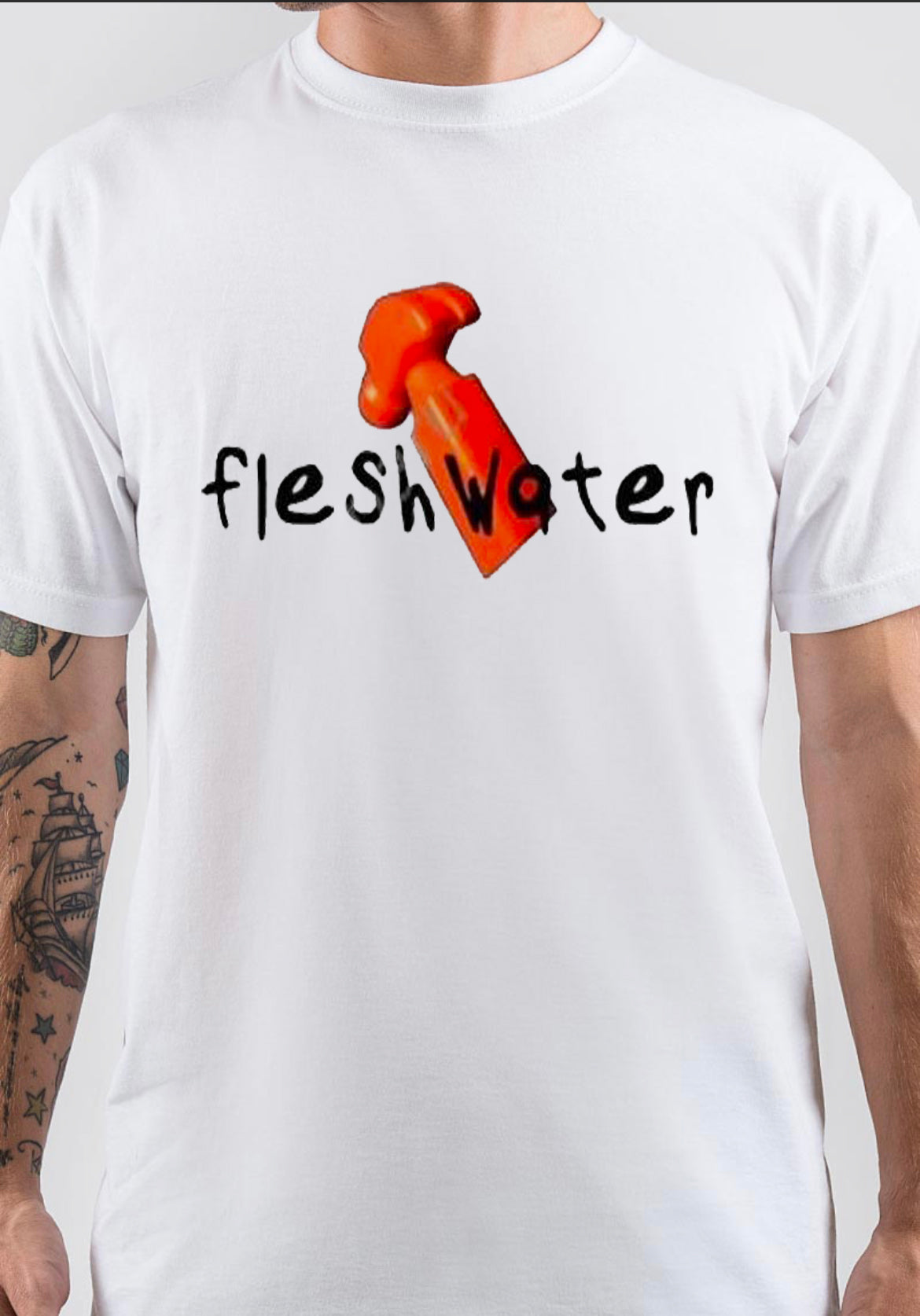 Fleshwater T-Shirt, Y2K Inspired Graphic Tee for Streetwear Fans