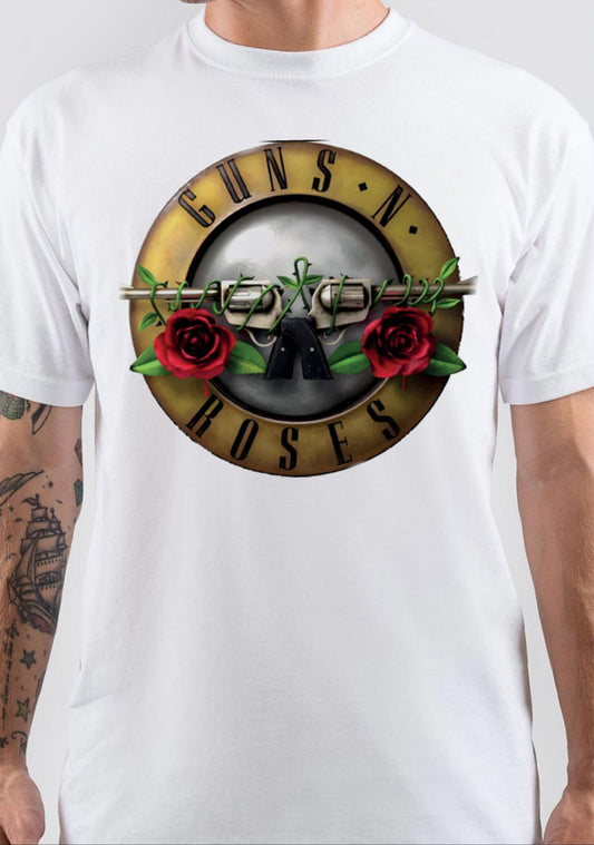 Guns N Roses T-Shirt, Retro Graphic Tee for Print on Demand Fans