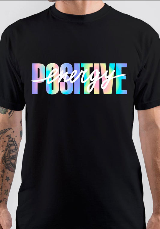 Positive Energy T-Shirt, Trending POD Shirt for Vintage Streetwear