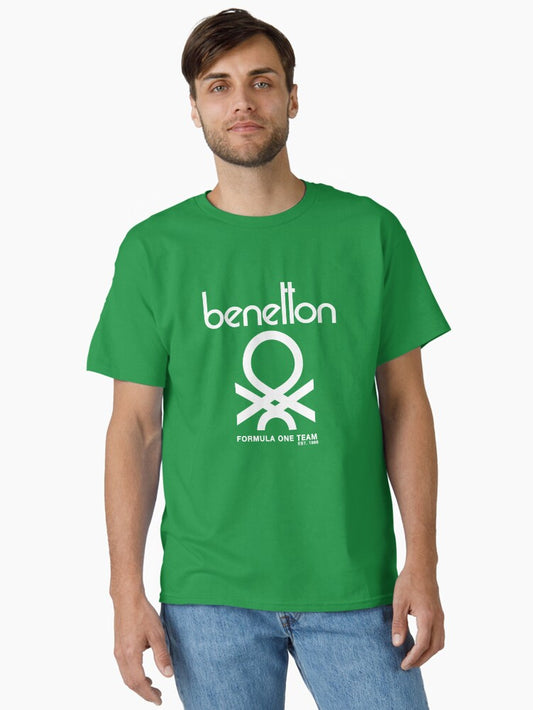 Benetton Formula T-Shirt, Retro Graphic Tee for Print on Demand Fans